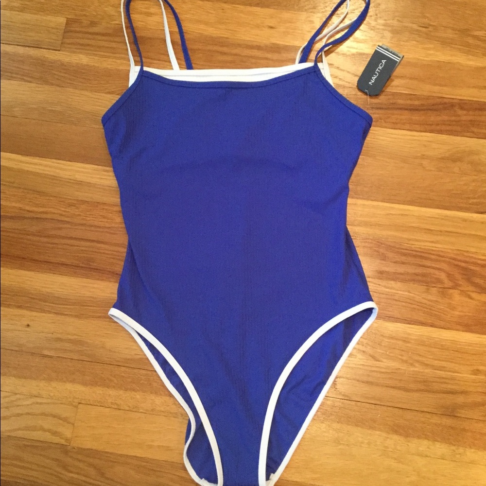 Nautica Ribbed Double Layer Classic Swimsuit